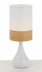 AKIRA TABLE LAMP - Wht/Oak - Click for more info